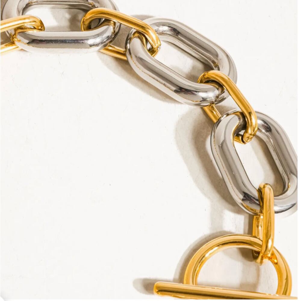 Lanni 18K Gold Non-Tarnish Multi Chain Bracelet - Picture 2 of 3